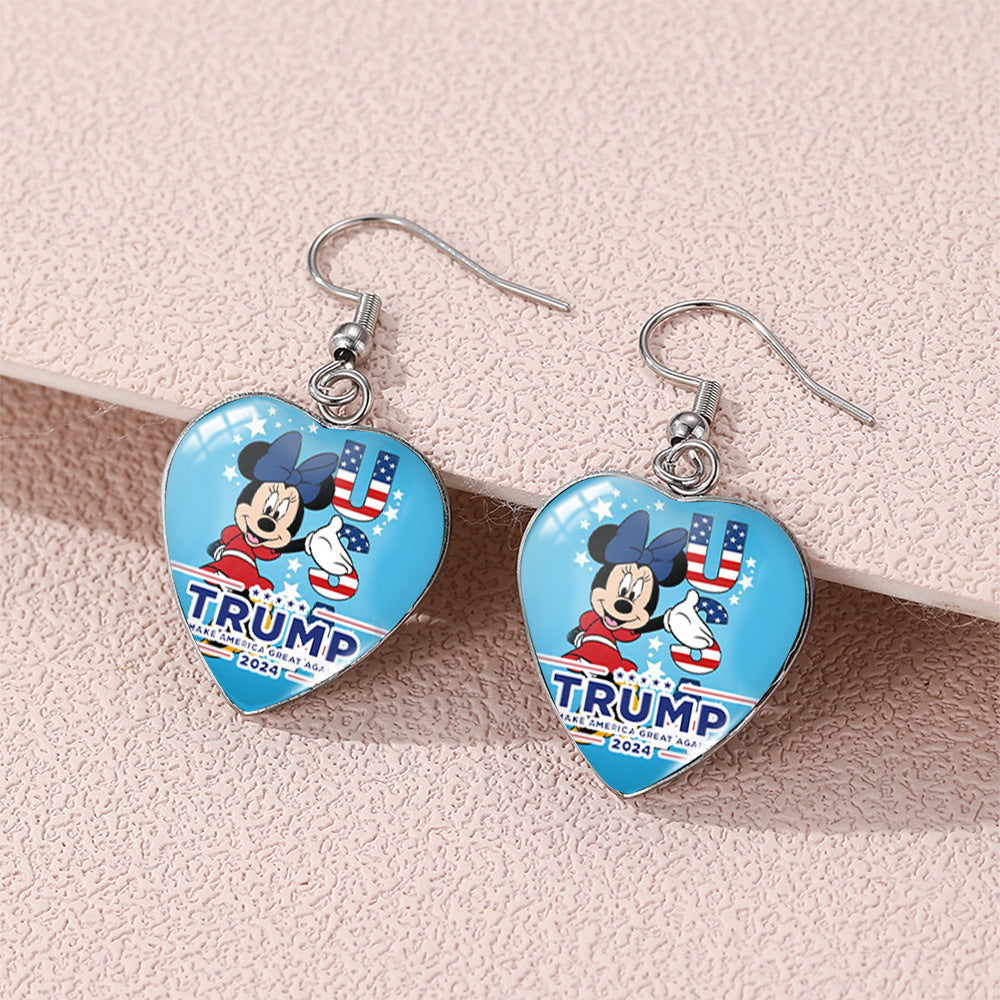 Alloy stainless steel Mickey Mouse Earrings (Minimo de compra 5) MIC-XiangL112