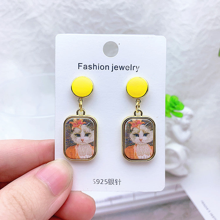 Acrylic cartoon milk tea cup earrings  (Minimo de Compra 2) MIC-ShiJ007