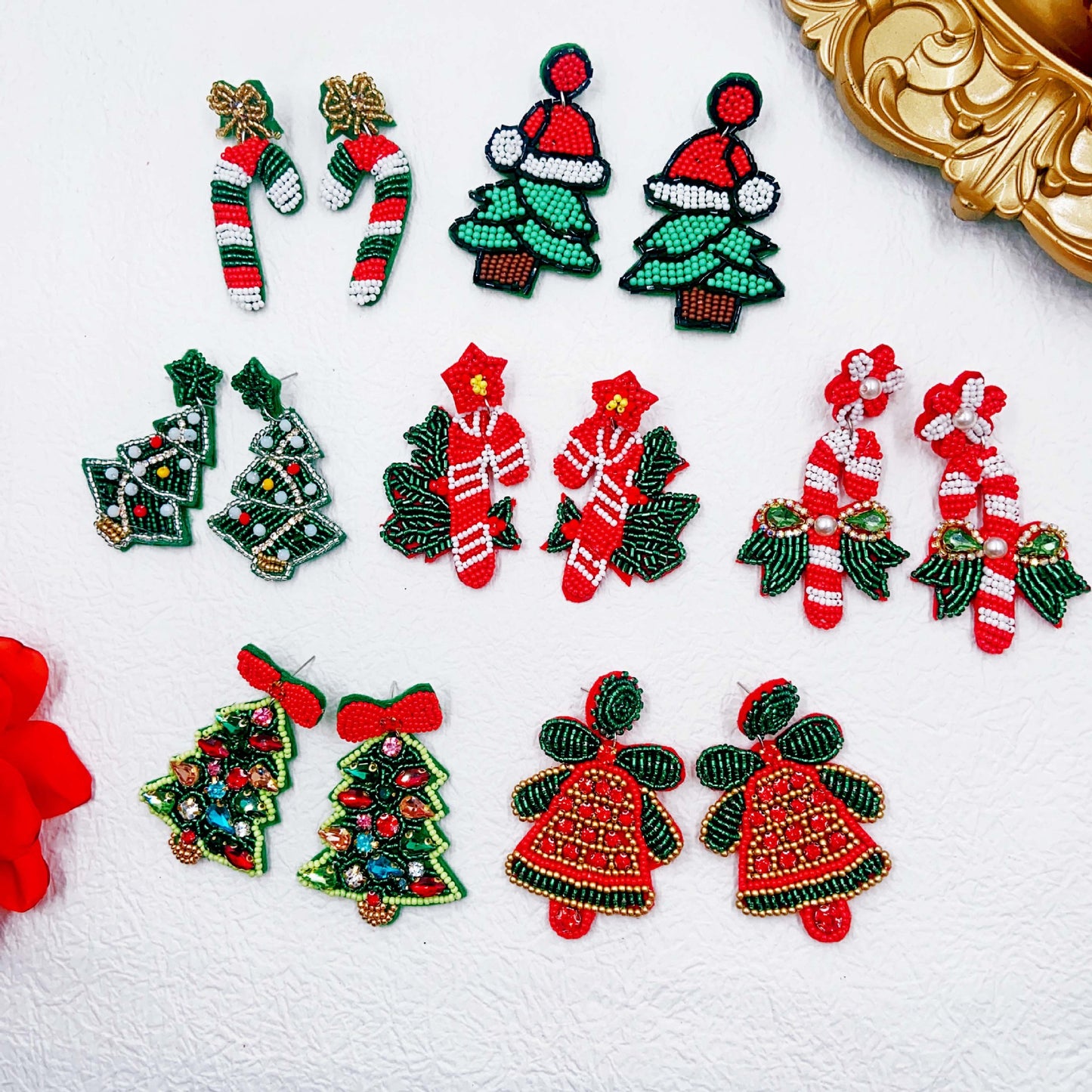 Alloy Christmas Tree Bell Earrings (Minimo de Compra 2) MYA-DWKM003