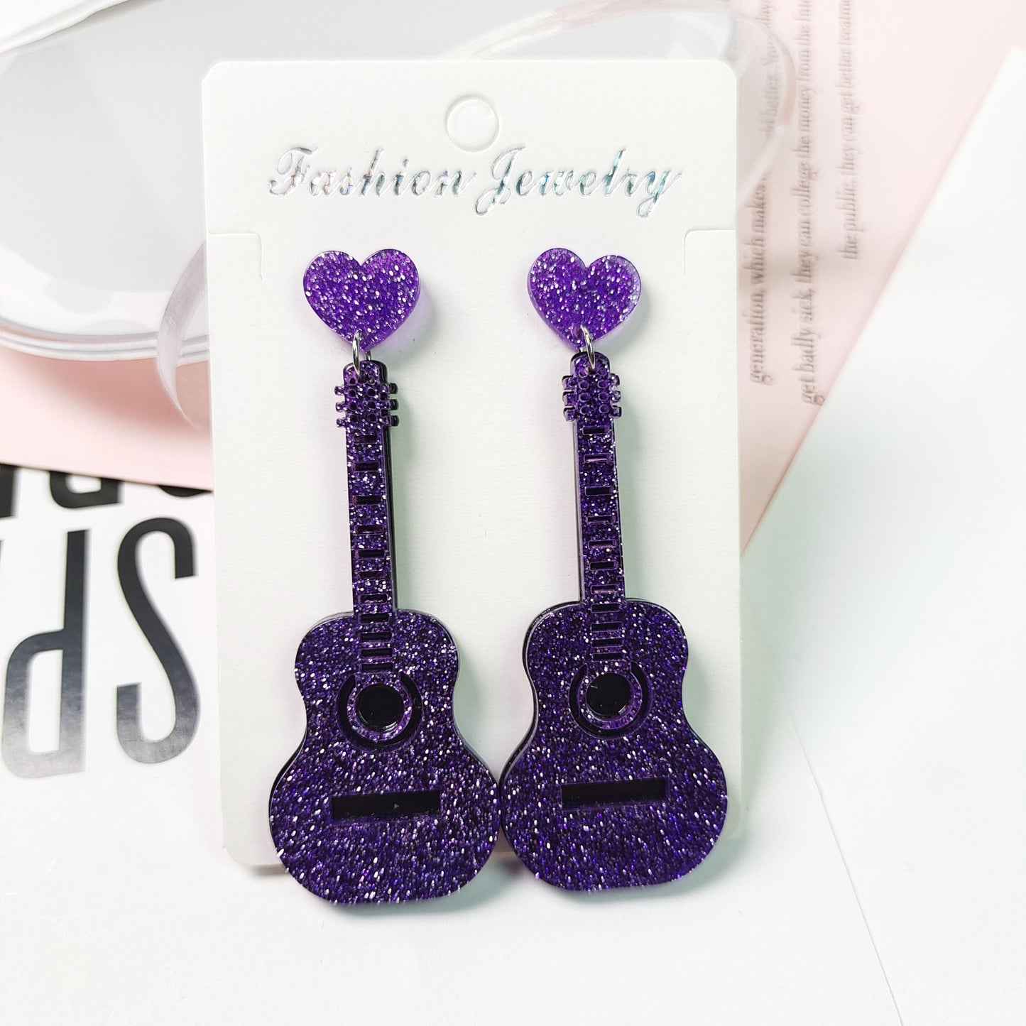 Alloy classical guitar earrings MIC-JiaY022