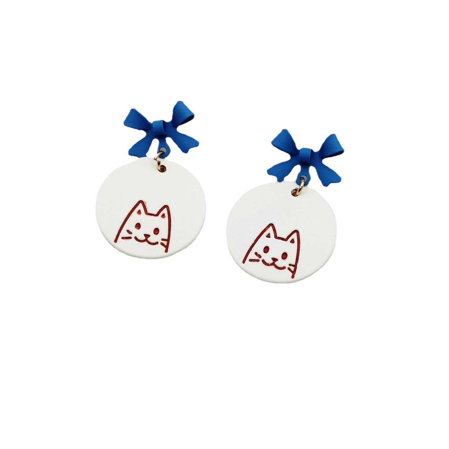 Alloy blue bow ear clip (Minimo de Compra 2) MYA-KaiT008