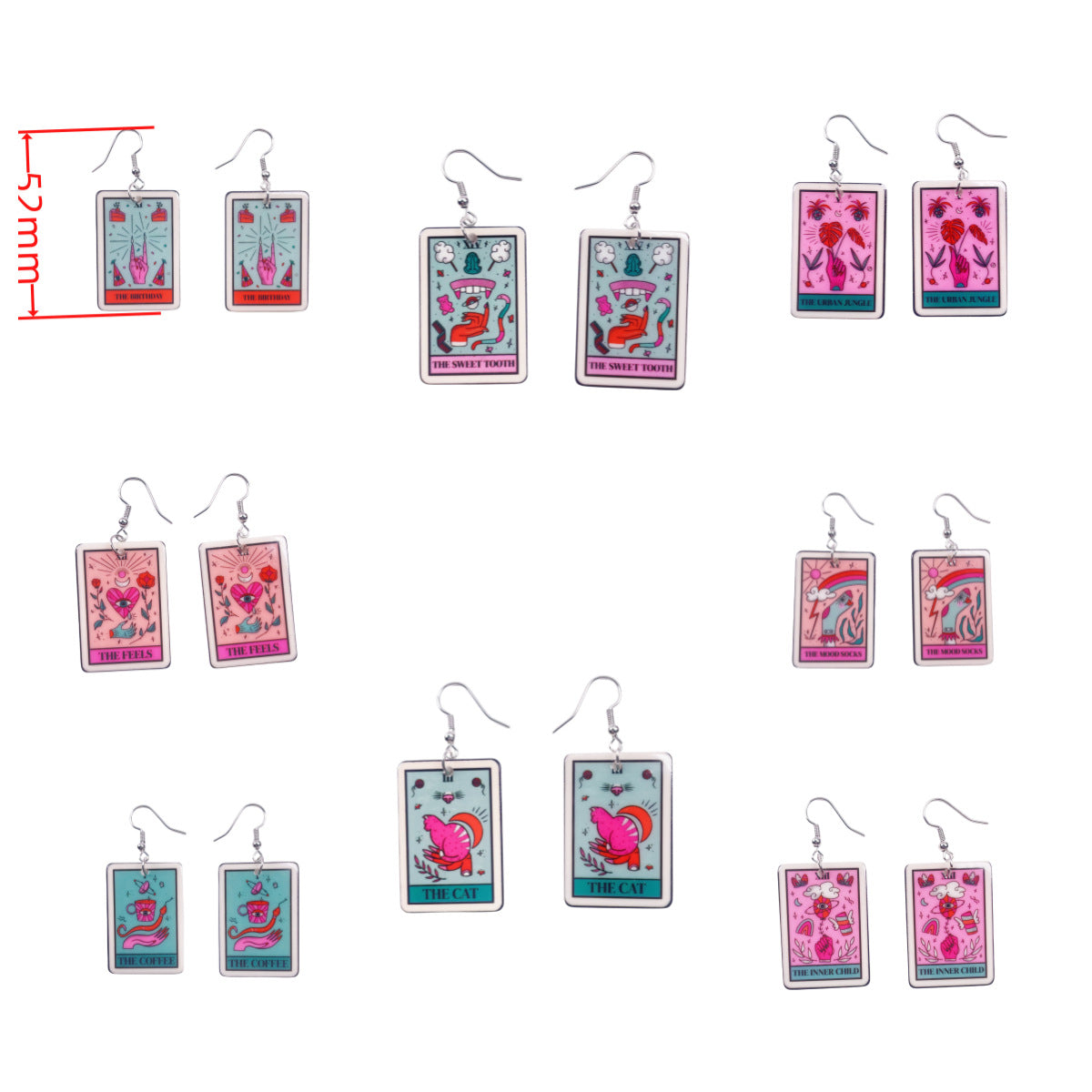 Alloy Tarot Earrings MIC-JiaY017