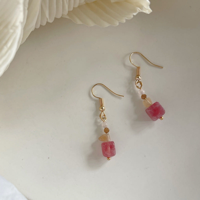 Alloy Red bean soup Earrings MIC-JiaX005