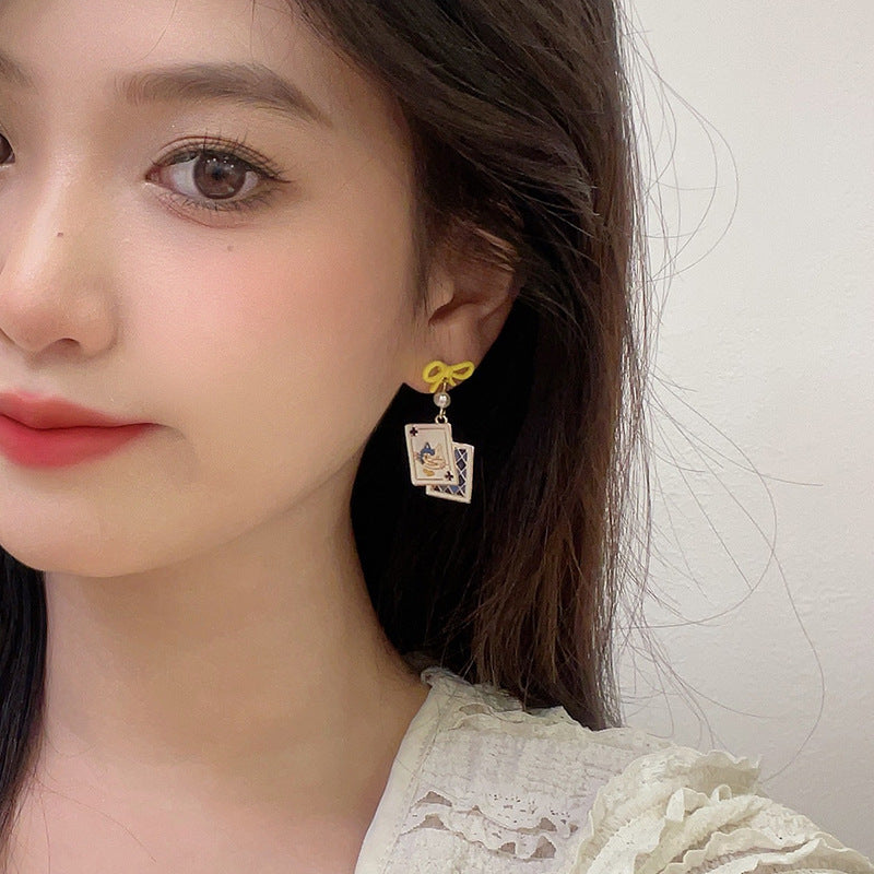 Alloy hollow bow earrings (Minimo de Compra 2) MIC-BLD063