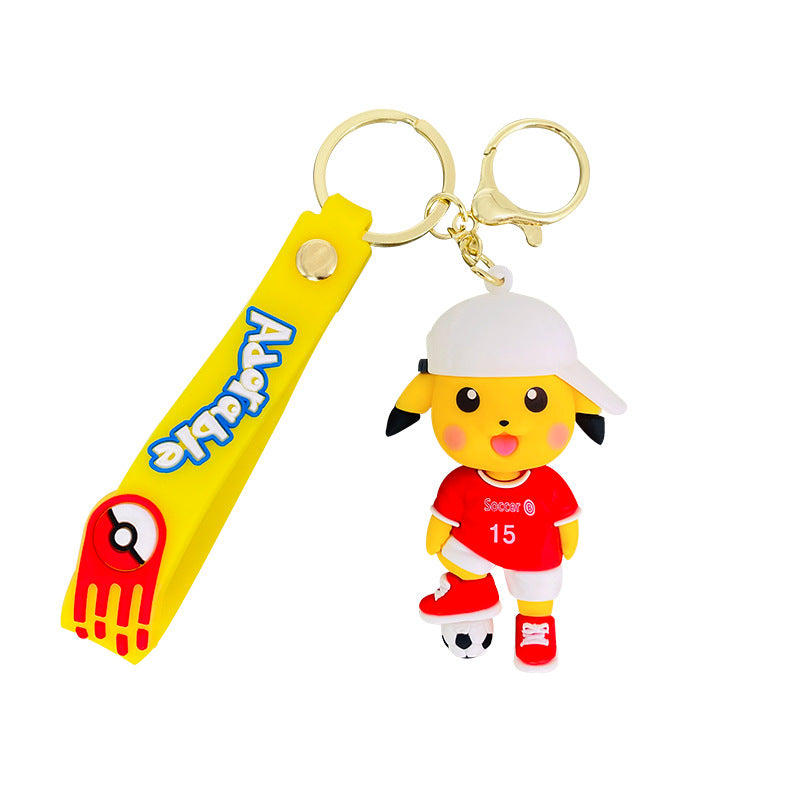 PVC cartoon sports elf doll keychain MIC-HongL008