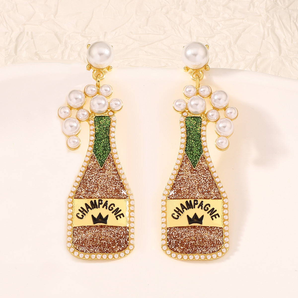 Alloy Cute Wine Bottle Earrings MIC-YueL013