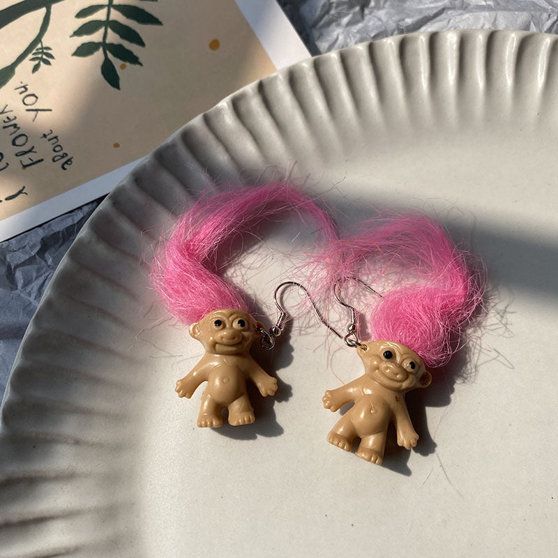 Troll hairy earrings MYA-RS-ZhiY 001