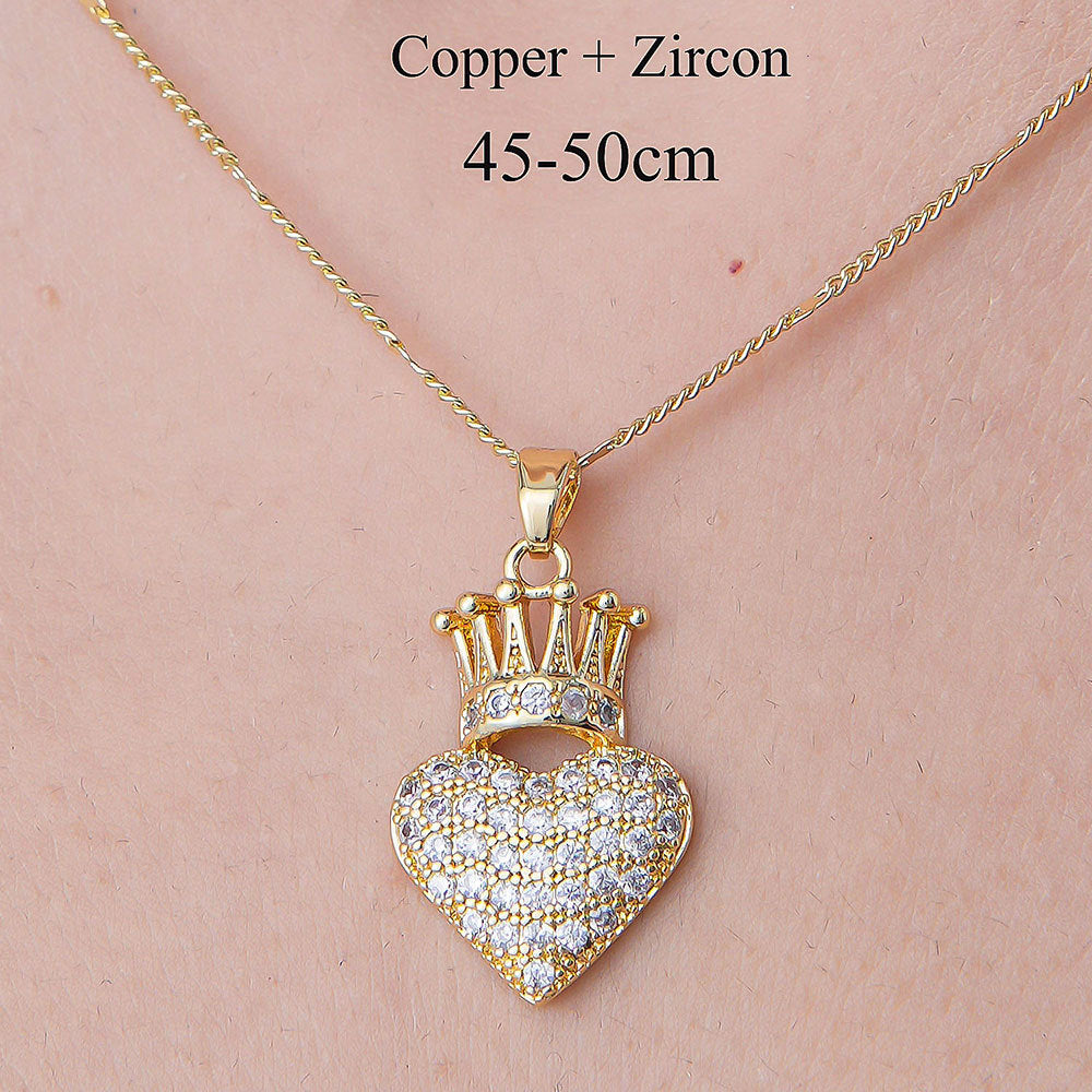 Alloy Eye Peach Heart Snake Necklace (Minimo de Compra 10) MYA-QiZ003