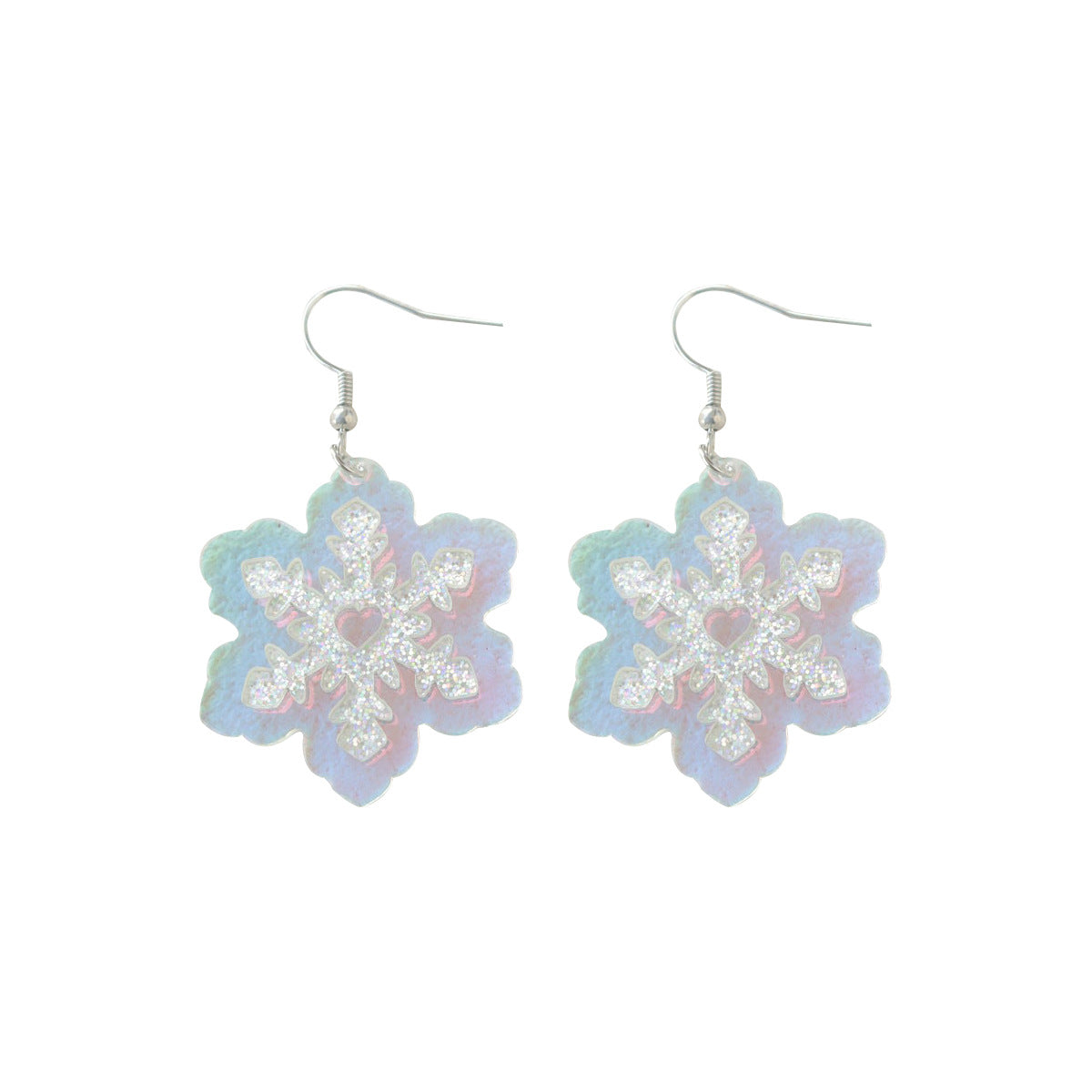 Acrylic Christmas Snowflake Earrings MYA-OuG082