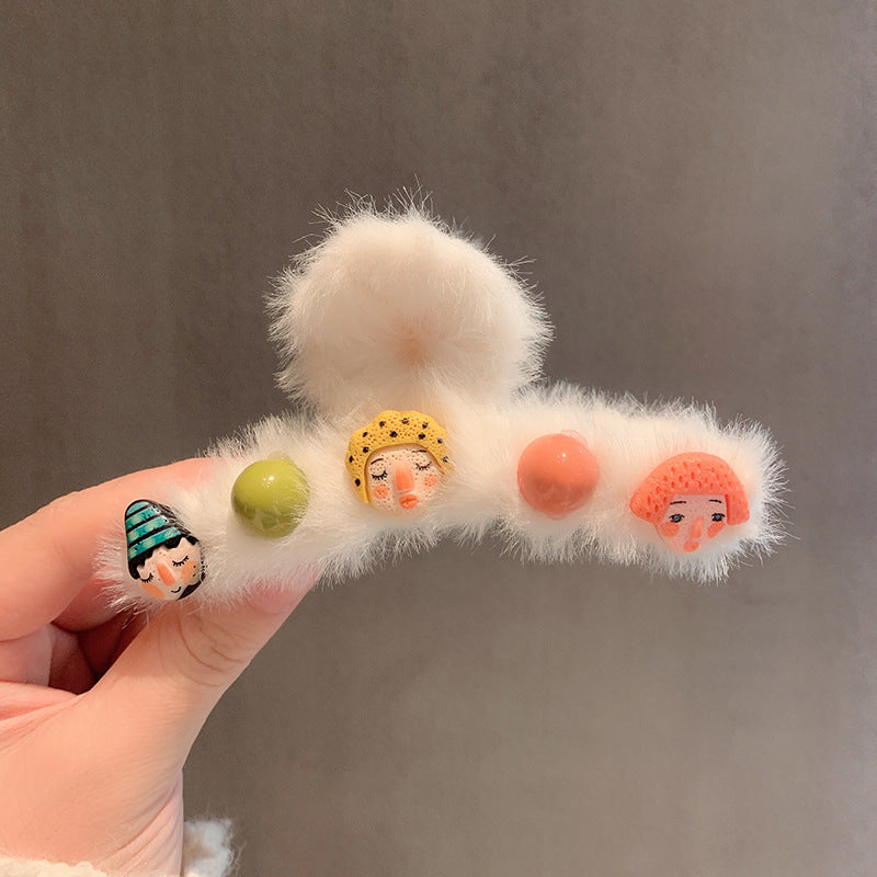 Plush cartoon cute hair clip (Minimo de compra 2) MIC-MiaoD002