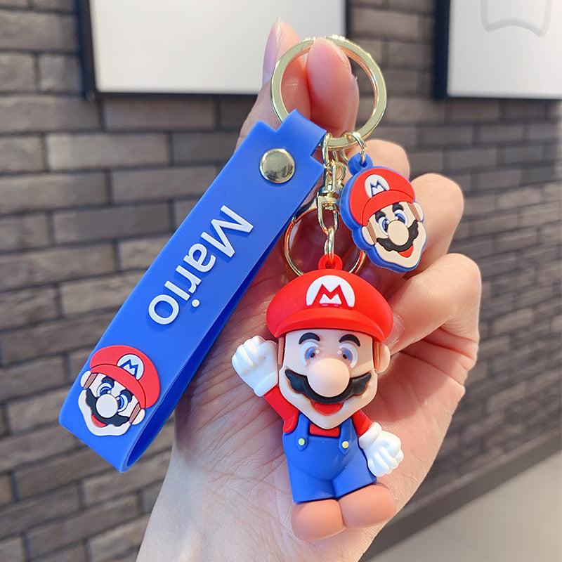 Wholesale Keychains Hardware PVC Cartoon Figure Mario(M) OShi033