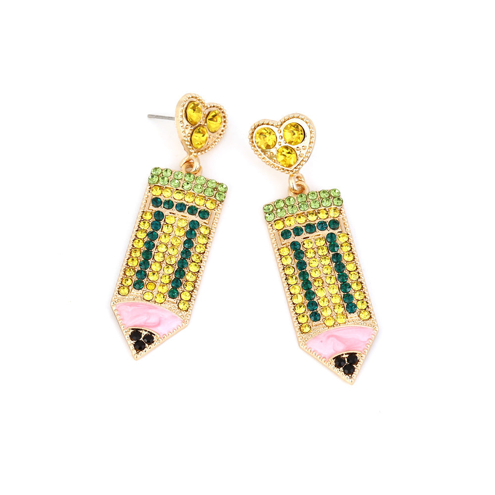 Alloy Love Pencil Earrings MIC-ManY010