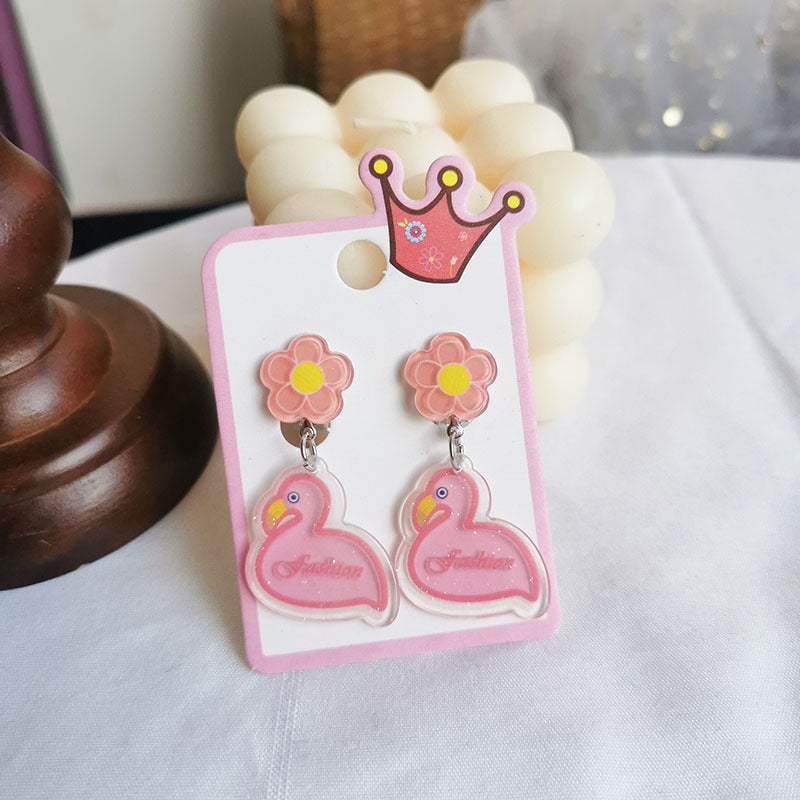 Acrylic Fruit Flower Earrings (Minimo de Compra 2) MIC-HanJ002