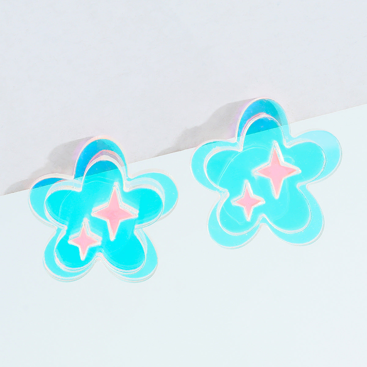 Acrylic Flower Exaggerated Earrings (Minimo de Compra 5) MIC-DaiW004