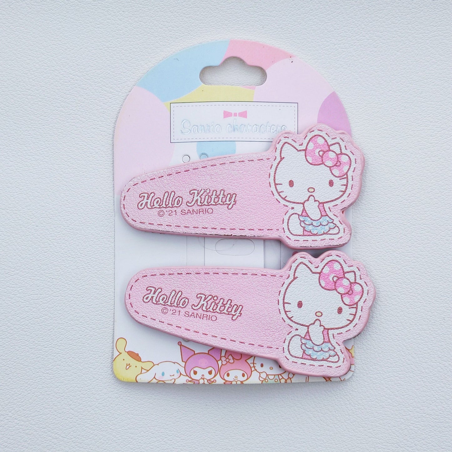 Silicone cute cartoon PU leather hair clip (Minimo de compra 10)  MIC-LangK014