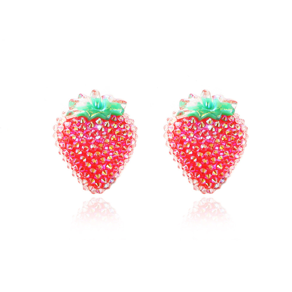 Alloy cartoon fruit bear earrings MIC-MaiD006