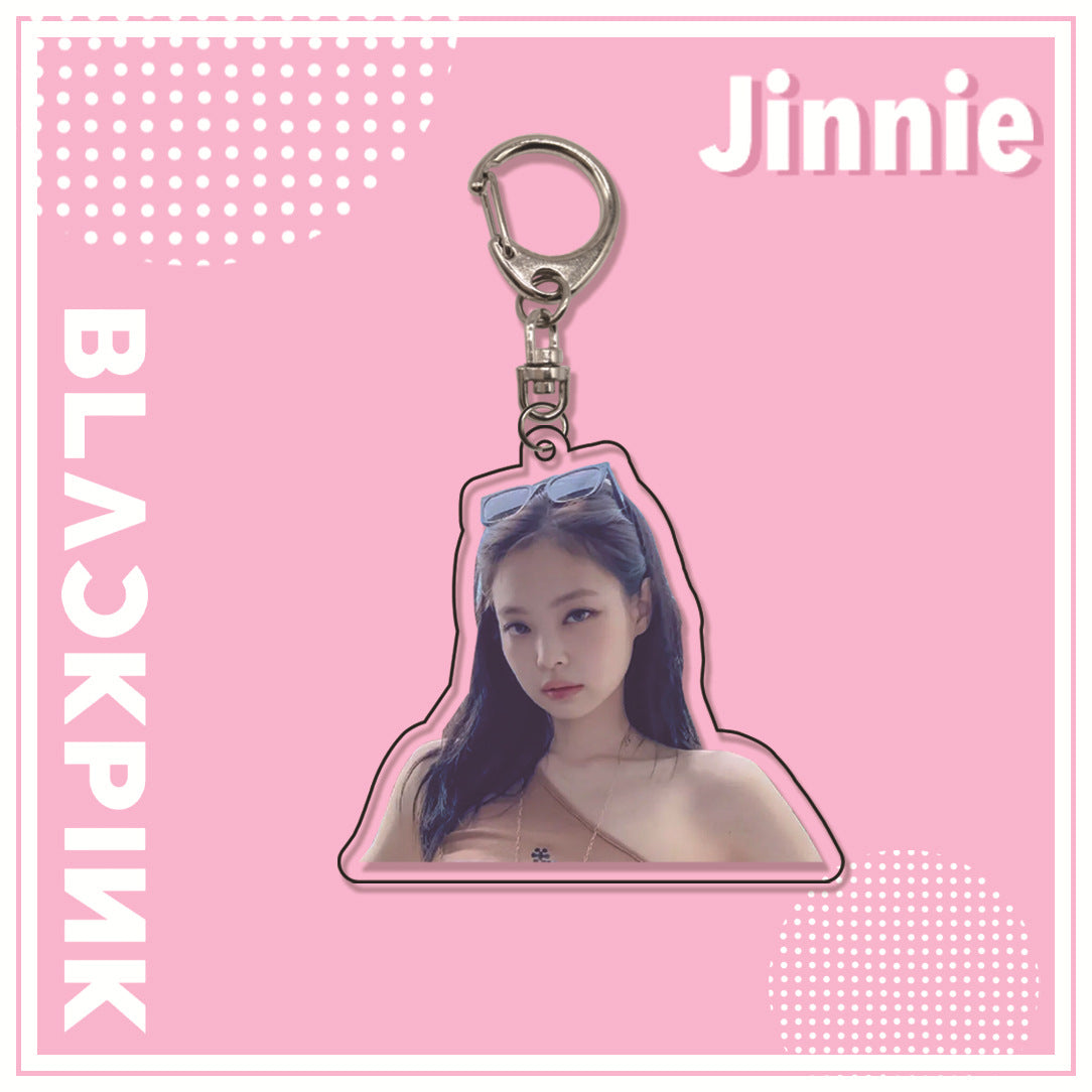 Acrylic pink ink double-sided blackpink keychain (Minimo de Compra 2)  MYA-ManM013