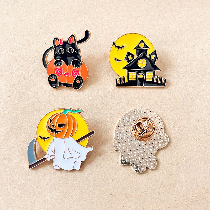 Alloy Halloween Funny pumpkin brooch (Minimo de compra 6) MIC-ShengM005