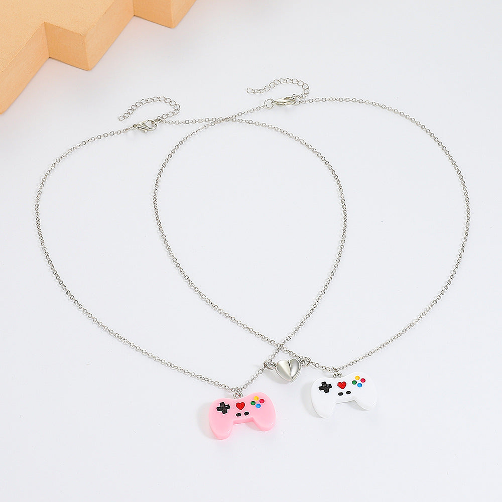 Alloy game console handle necklace MIC-MiaoY045