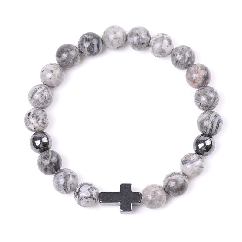 Alloy African Pine Cross Bracelet MIC-XiuH020