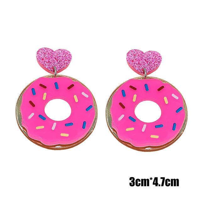 Acrylic Pizza Ice Cream Earrings MIC-XueP118