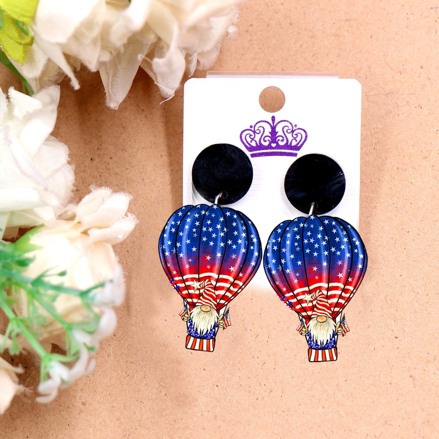 Acrylic hot-air balloon earrings Minimo de compra 5 MIC-XiaoY014