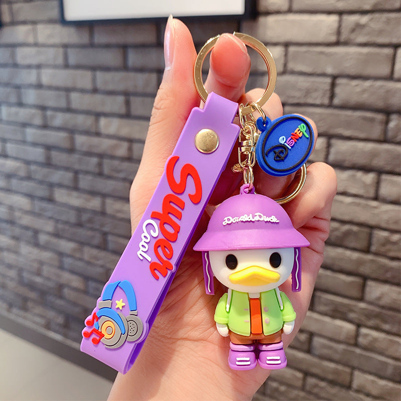 PVC cartoon duckling doll keychain MIC-OuS003