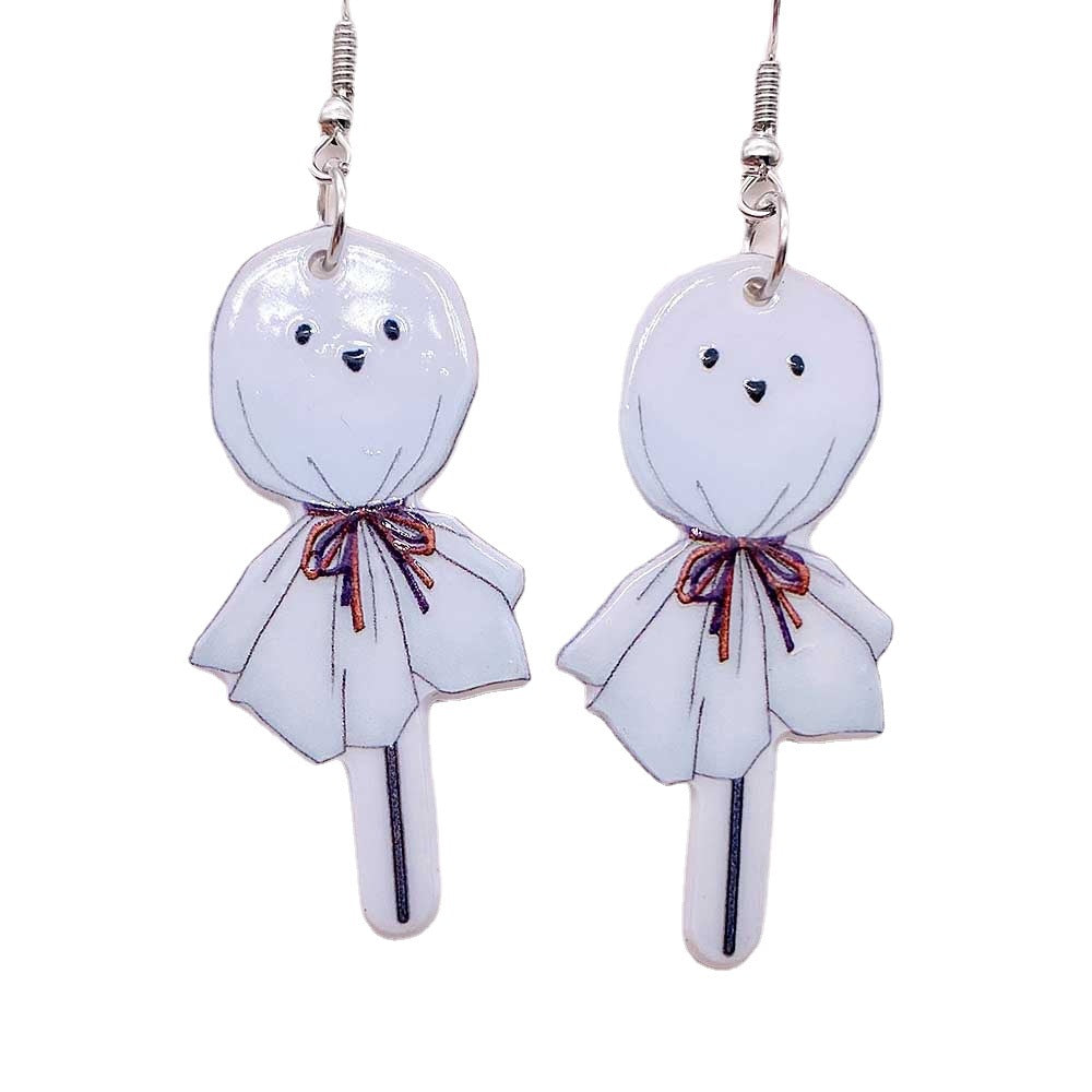 Acrylic Halloween Bat Coffin Plate Earrings (Minimo de Compra 2) MIC-ChenY018