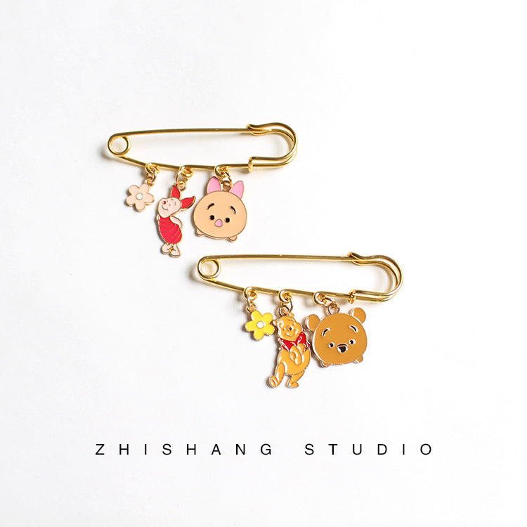 Alloy cartoon bear brooch (Minimo de Compra 2)  MIC-ZhiS040