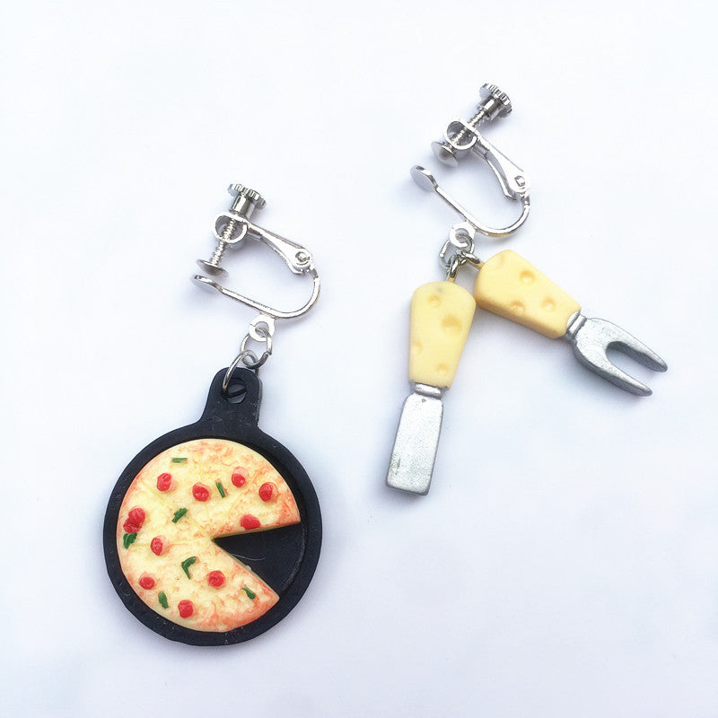 Resin simulation pizza cheese earrings (Minimo de Compra 2) MIC-ChouT028