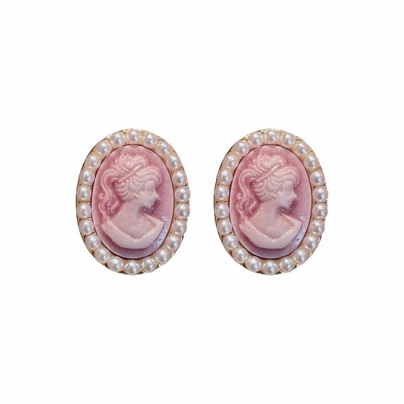 Alloy Beauty Head Like Earrings MIC-DongJ001