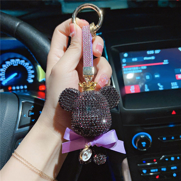 Diamond cartoon violence bear keychain  （Minimo de compra 2） MYA-LianX016