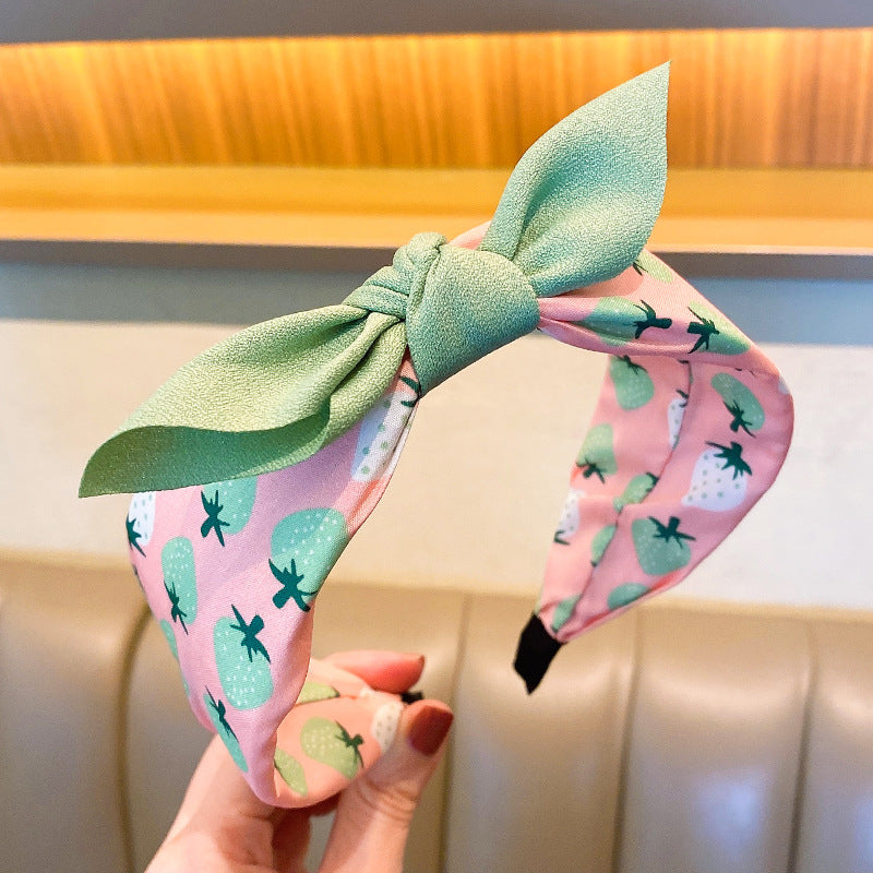 Small strawberry bow headband Minimum order quantity ≥ 2 MIC-HaiY001