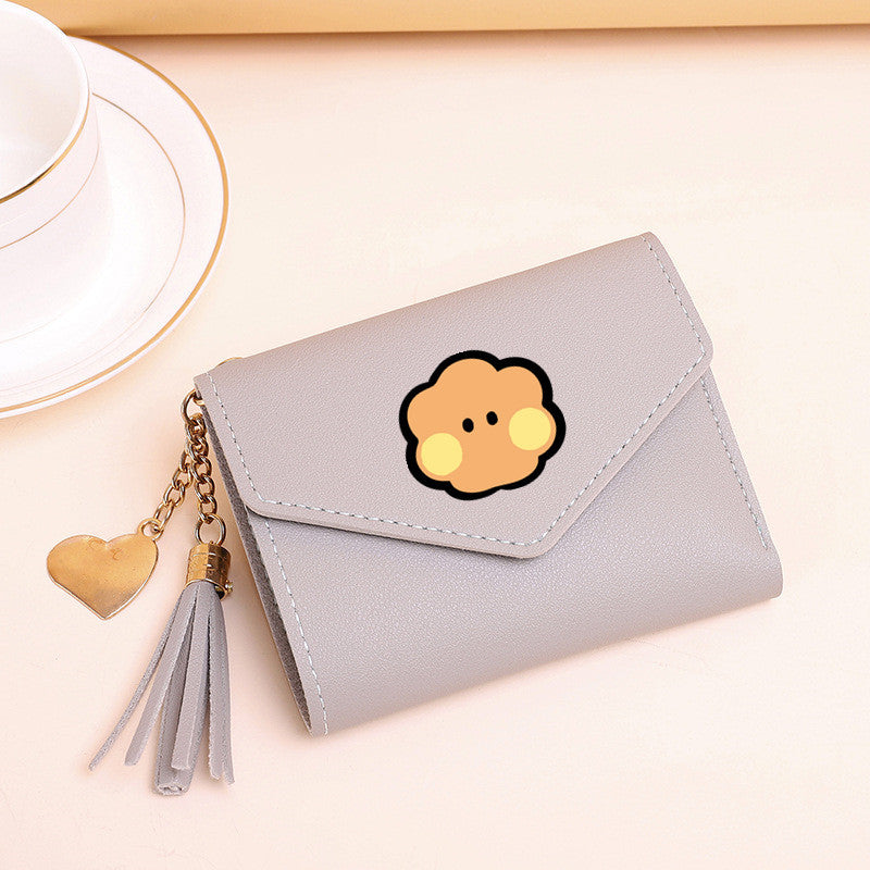 PU card bag tassel short wallet MIC-XingY016