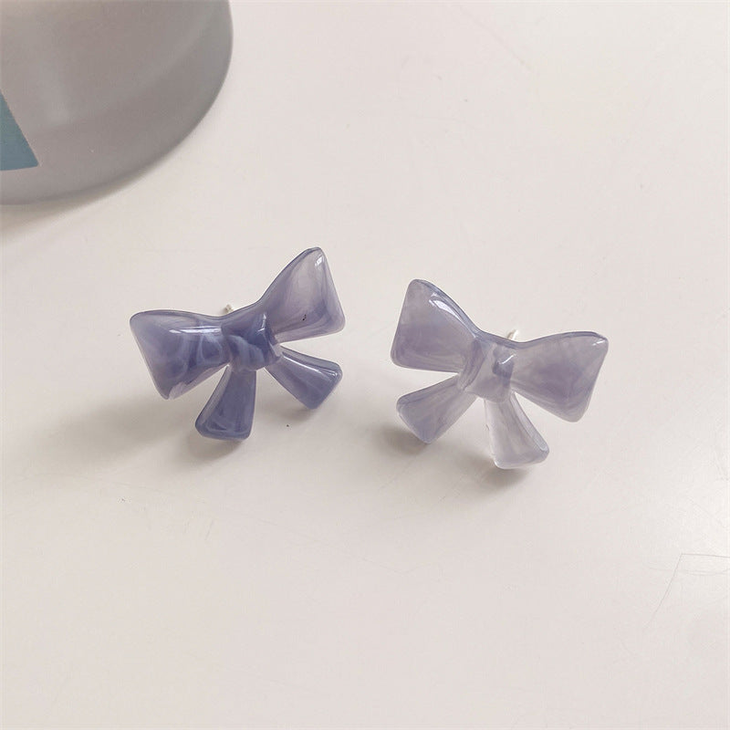 Alloy bow fresh candy colored earrings (Minimo de compra 2) MIC-LuoN017