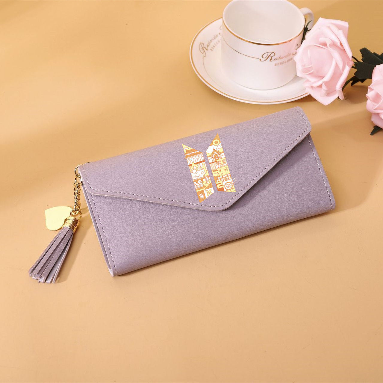 PU CITY series card bag tassel long wallet MIC-XingY014