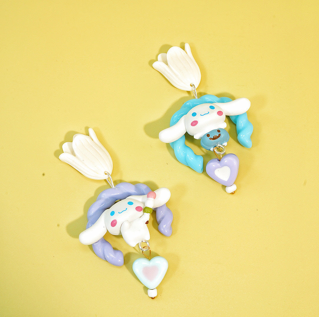 Resin cartoon cute asymmetric earrings MIC-XME010