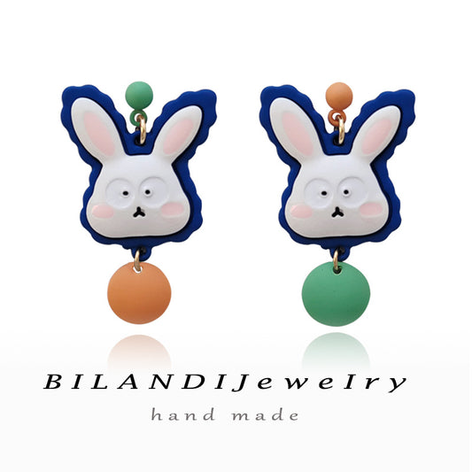 Alloy cute funny little rabbit earrings (Minimo de Compra 2) MIC-BLD076