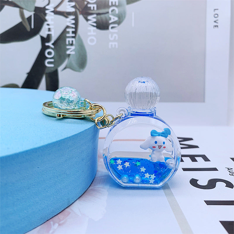 PVC cartoon floating oil keychain MYA-DMF013