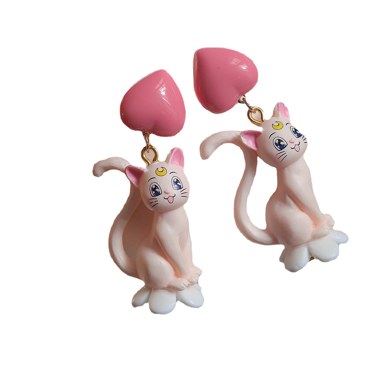 Resin cartoon cat Gigi earrings MYA-XNWE004