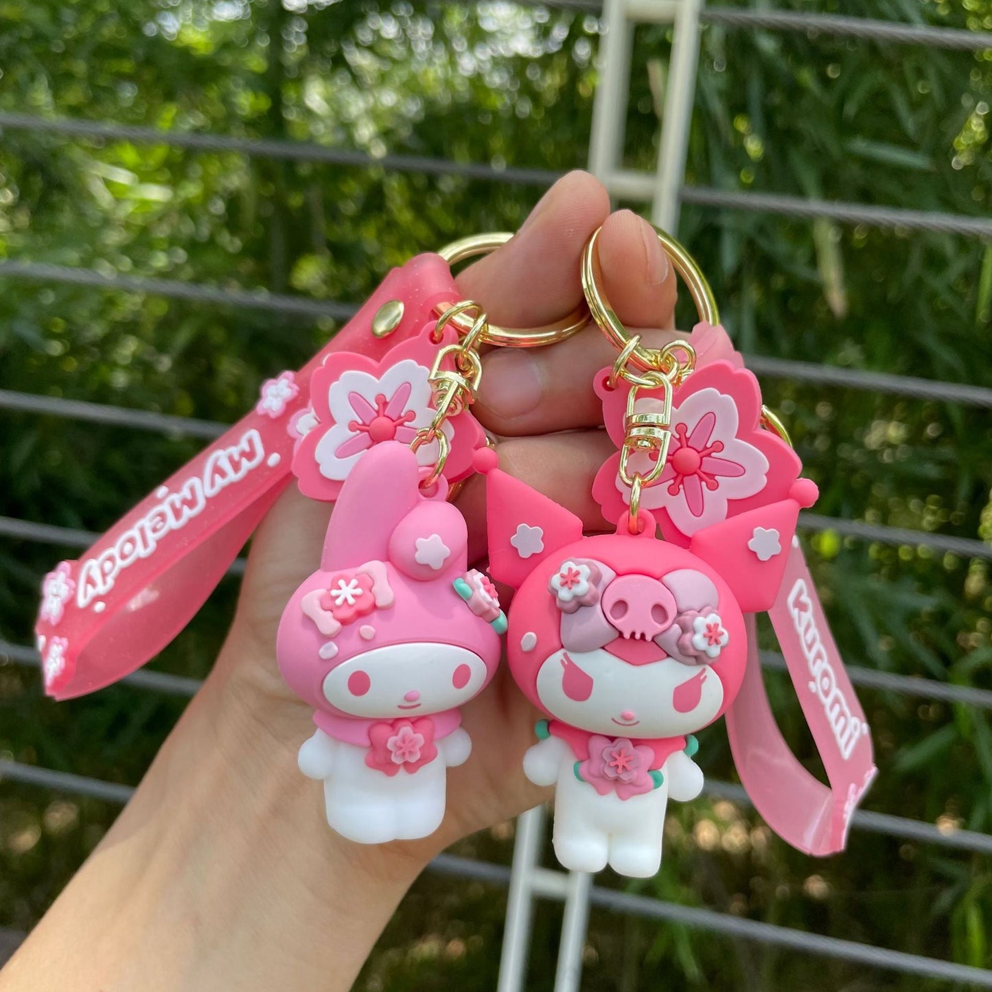 PVC pink cherry blossom KeychainMinimo de compra 2 MIC-YaoP006