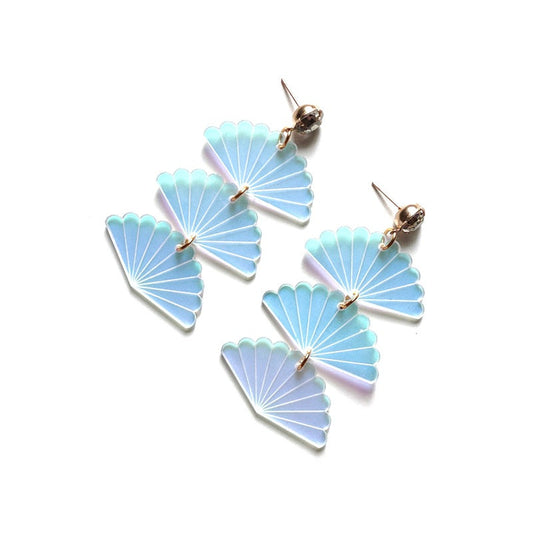 Symphony Acrylic Fan Earrings MIC-QiuG004