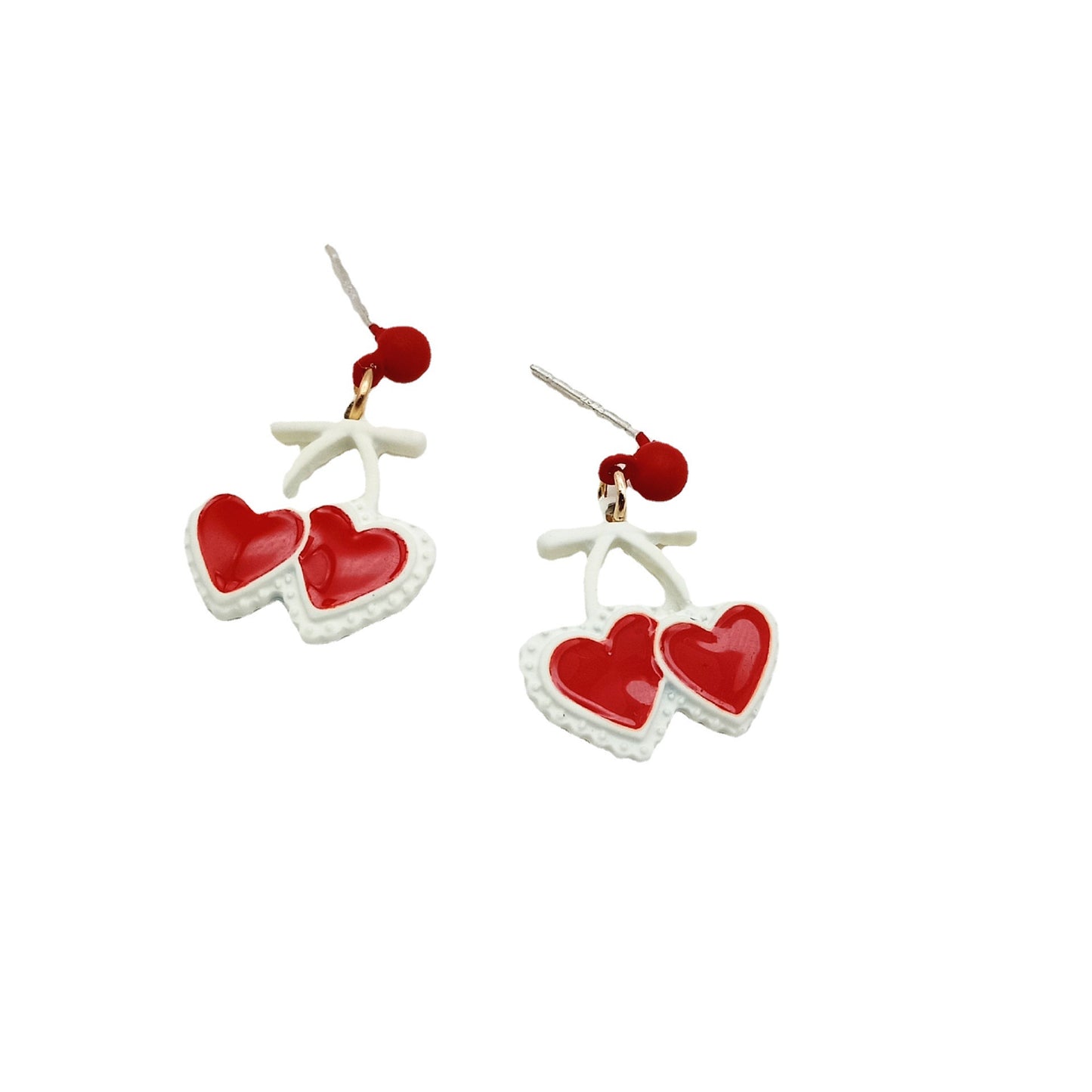 Alloy Cherry Heart Ear Clip (Minimo de Compra 2) MIC-KaiT015