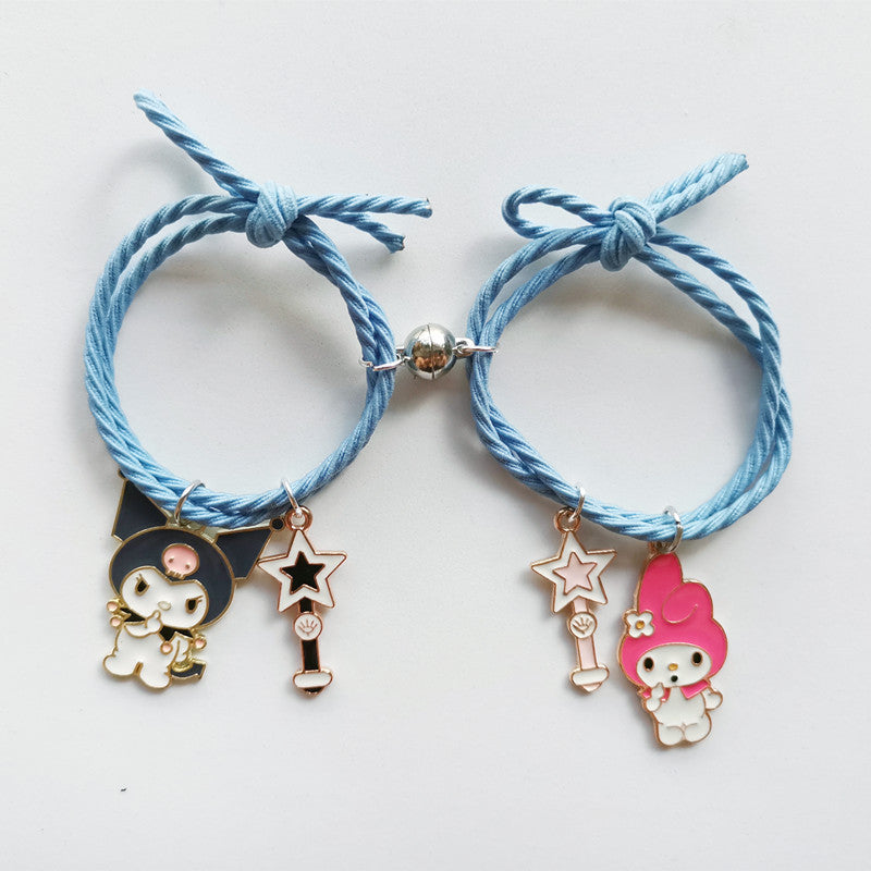 Love Magnetic Cartoon Bracelet Cute Small Rubber Band Bracelet YQS001