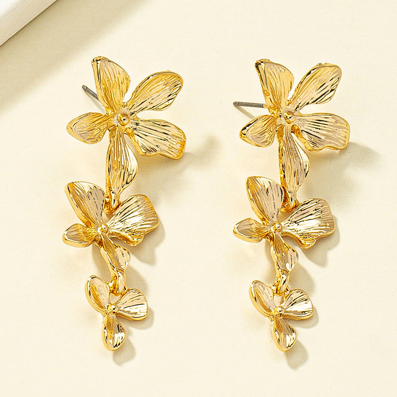 Alloy exquisite flower earrings MIC-AYN018