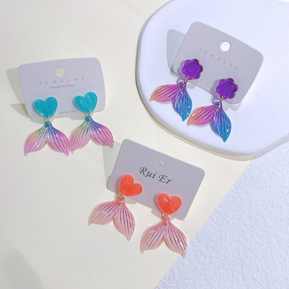 Acrylic Fresh Color Earrings  (Minimo de Compra 2) MYA-PingH024