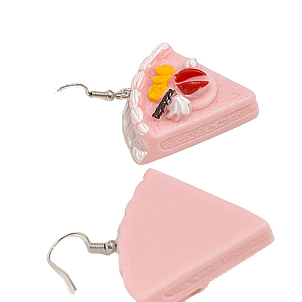 Acrylic Fruit Love Cake Earrings MIC-JianL017