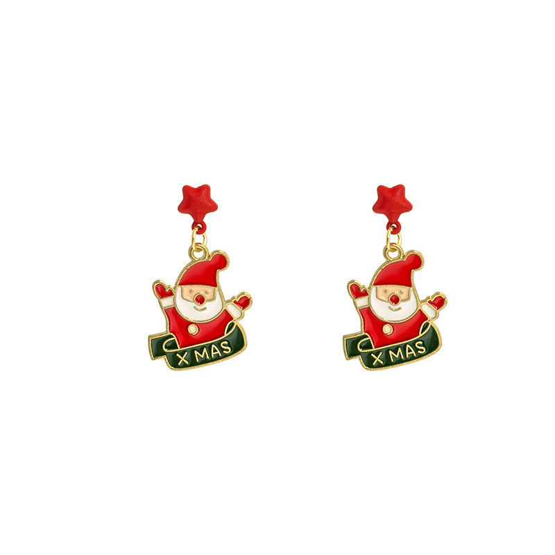 Alloy New Christmas Earrings MIC-QingH016