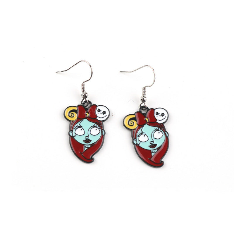 Alloy Ghost Skull Earrings (Minimo de Compra 2) MIC-FuYu001