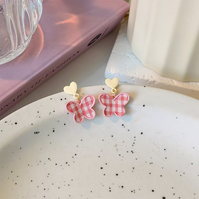 Alloy Macaron Pink Earrings (Minimo de compra 2) MIC-MingX015